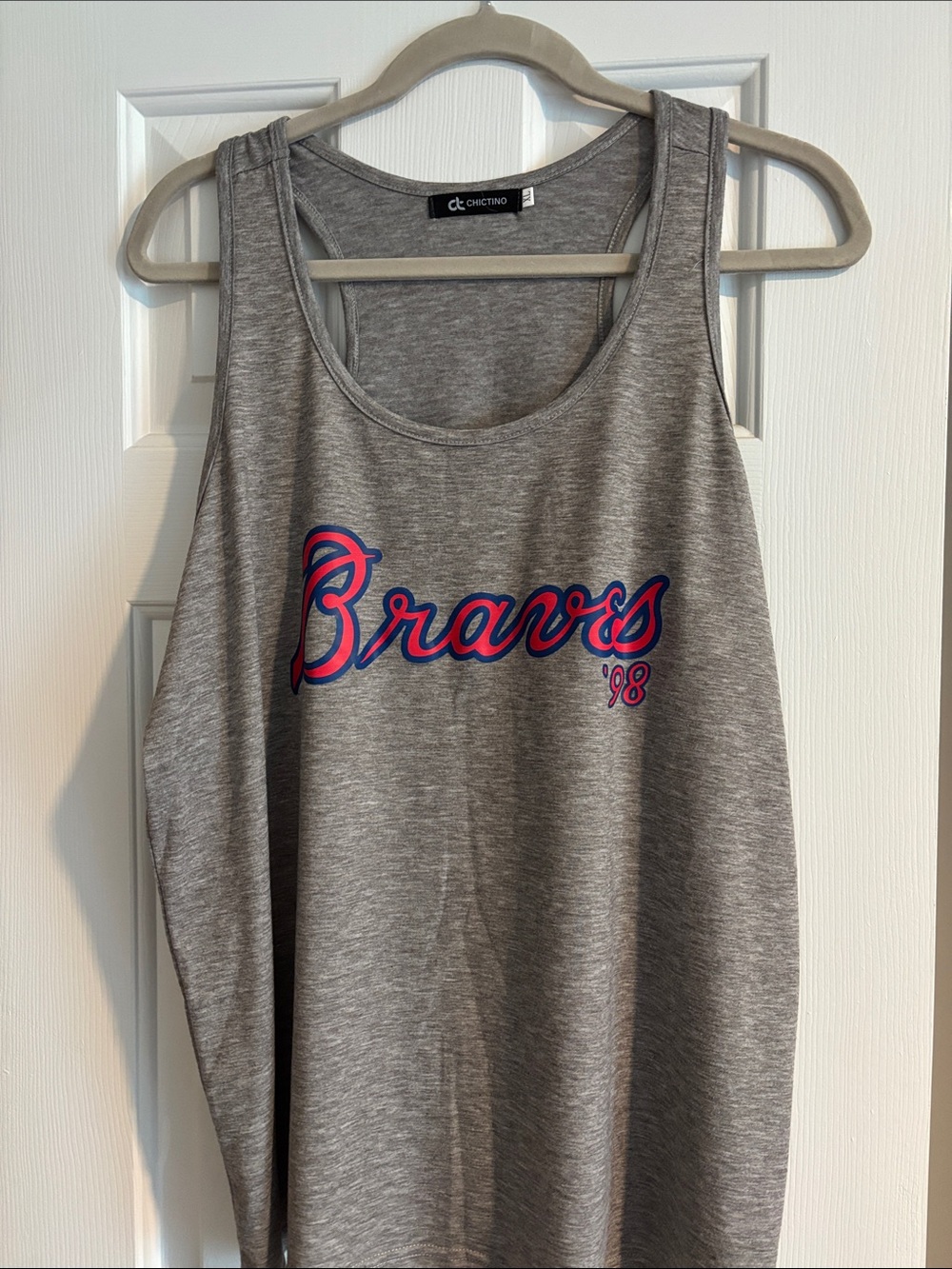 Morgan Wallen Gray 'Braves' Graphic Tank Top